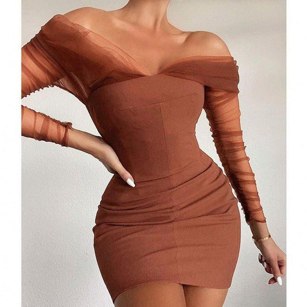 Beige Bandage Dress - ElaCo