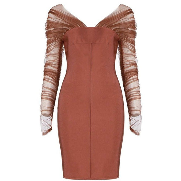 Beige Bandage Dress - ElaCo