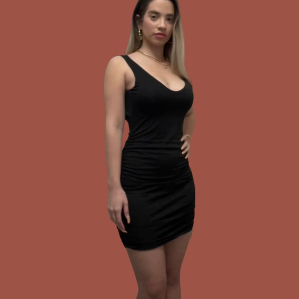 Black Body Adjustable Dress - ElaCo