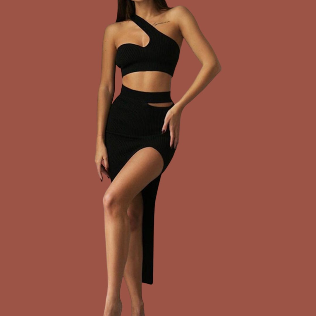 Black Long Two Piece Set - ElaCo