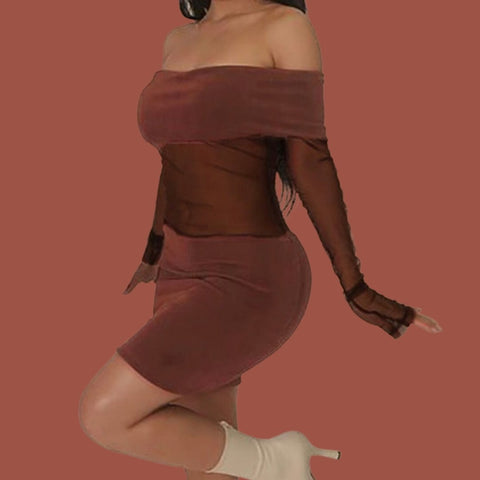 Dark Brown Dress - ElaCo