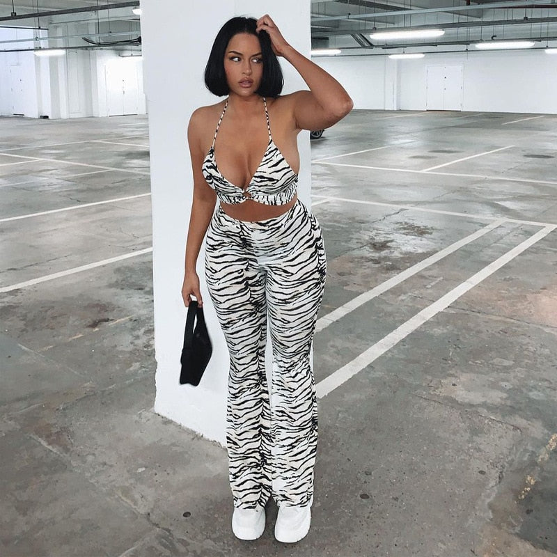 Zebra Print Two Piece Set